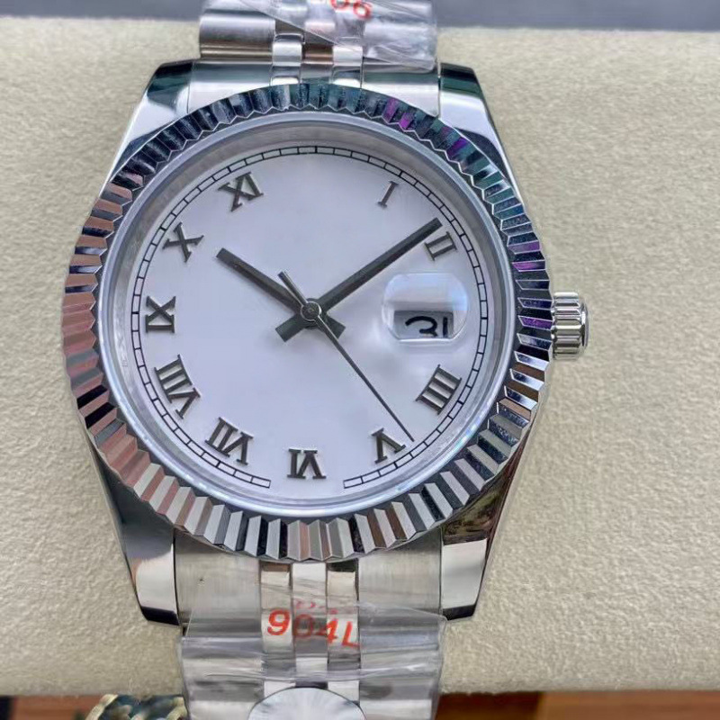 2026 Hot Selling Classic Luxury Diary Series Single Calendar Automatic Mechanical Watch Aperture Diamond Inlaid Men's and Women's Watches