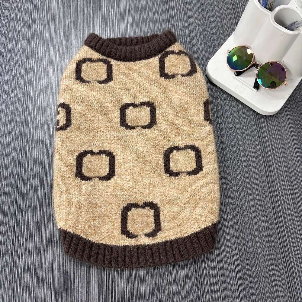 2026 Autumn Winter Thick Warm Pet Sweater For Small Medium Dogs Cats Teddy Pomeranian French Bulldog Corgi Bichon Blue White Coldproof Clothes pupakaI