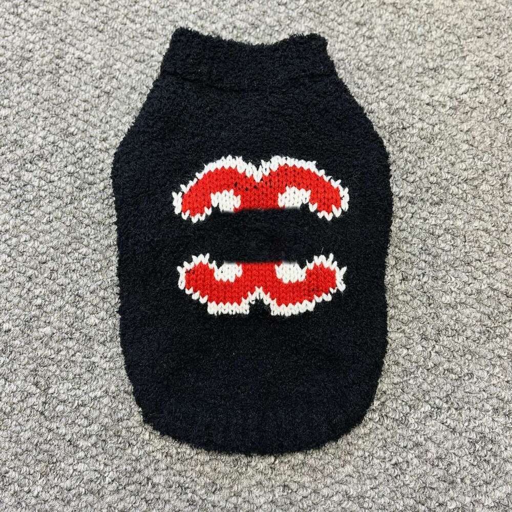 Fashion Brand Pet Dog Cat Winter Red Knitted Sweater Festive Hot Sale For Small Dogs Bichon Schnauzer Trendy Clothes pupakaIK