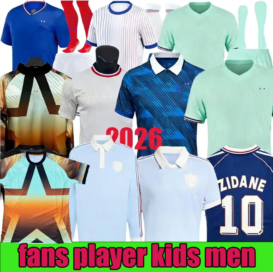 french soccer jerseys 2026 MBAPPE THAUVIN BARCOLA OLISE EKITIKE 26 27 DEMBELE Maillots de football shirt equipement de foot Men kids kit enfants france 120TH RUGBY