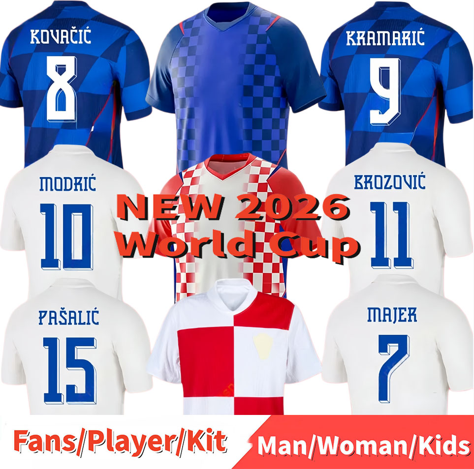 2026 World Cup Croatia National Team New Soccer Jersey Uniform MODRIC KOVACIC PASALIC PERISIC Men Home Away Gk Football Shirt Kids Kit Set 16-4XL