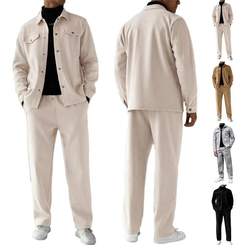 European And American Autumn And Winter Fashion Cardigan With Lapel Commuter Polo Jacket Whitecollar Designer T-shirt Style Suit Loosefitting Designer Hoodie