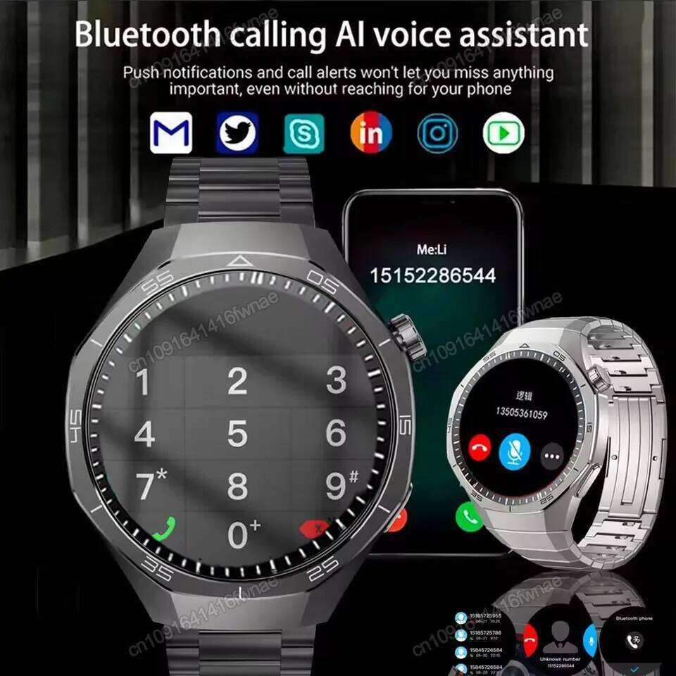2025 New For Android ios Smart Watch Men HD AMOLED Screen GPS Motion trajectory Heart Rate Bluetooth Calls SmartWatch Waterproof