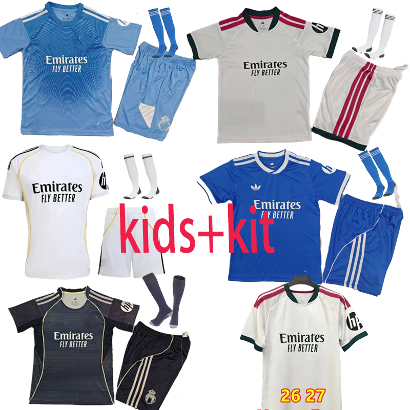 Reals Madrid 25 26 Soccer Jerseys MBAPPE BELLINGHAM TRENT VINI JR Children 25 26 27 Men Football Shirt Tops Valverde Endrick RODRYGO CAMAVINGA Camiseta Jersey Kids