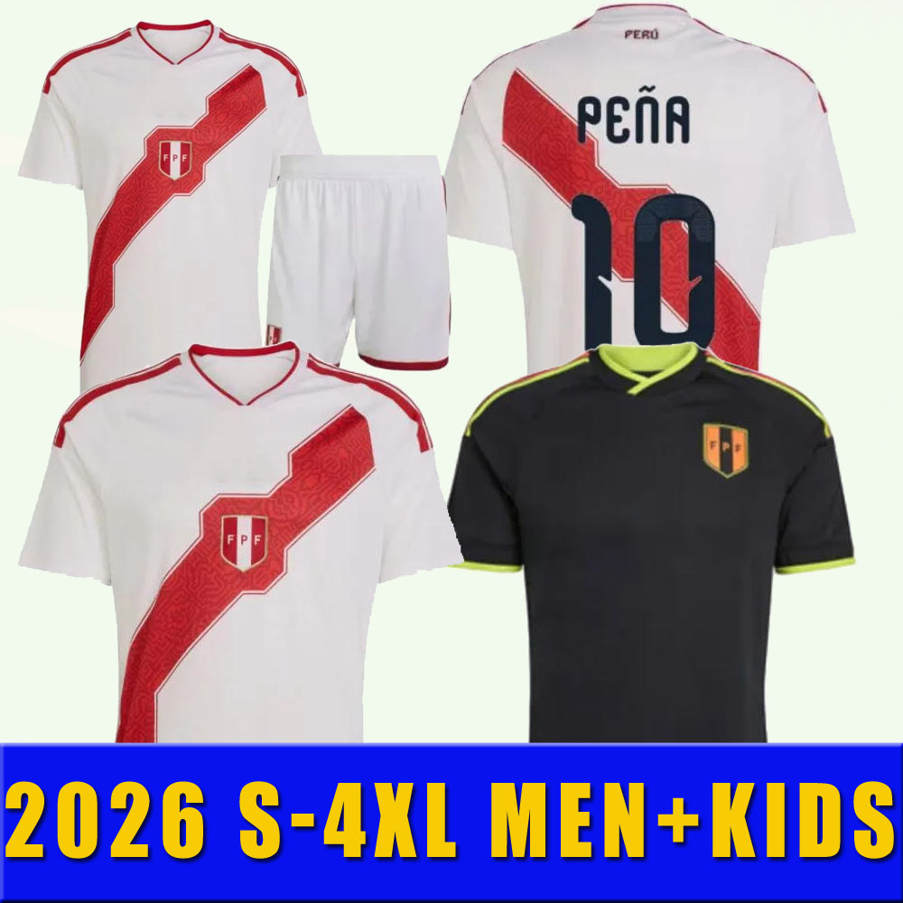 2026 2027 S-4XL Peru Soccer Jerseys LAPADULA GUERRERO TAPIA TRAUCO PENA CARTAGENA GRIMALDO CALLENS national team 26 27 football men kids shirt