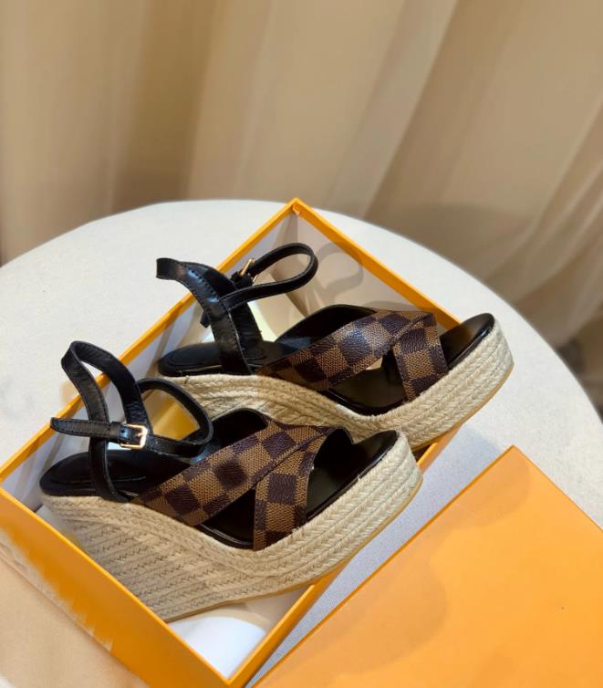 designer Shoes Women Helios Wedge Sandal fashion Platform Espadrille Isola Sandal luxury leather Denim canvas Daily Outfit Maya Flatform Sandal Size 35-41