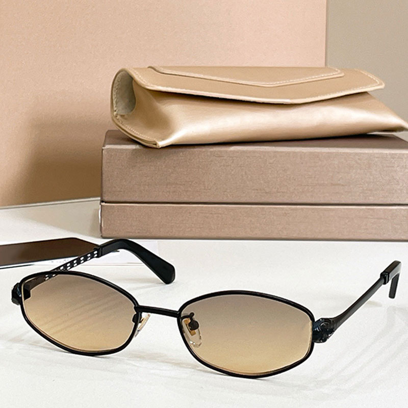 New oval shaped women sunglasses BV400113 metal frame fashionable Lady glasses exquisite and compact sunglasses hot selling styles UV protection lens with the box