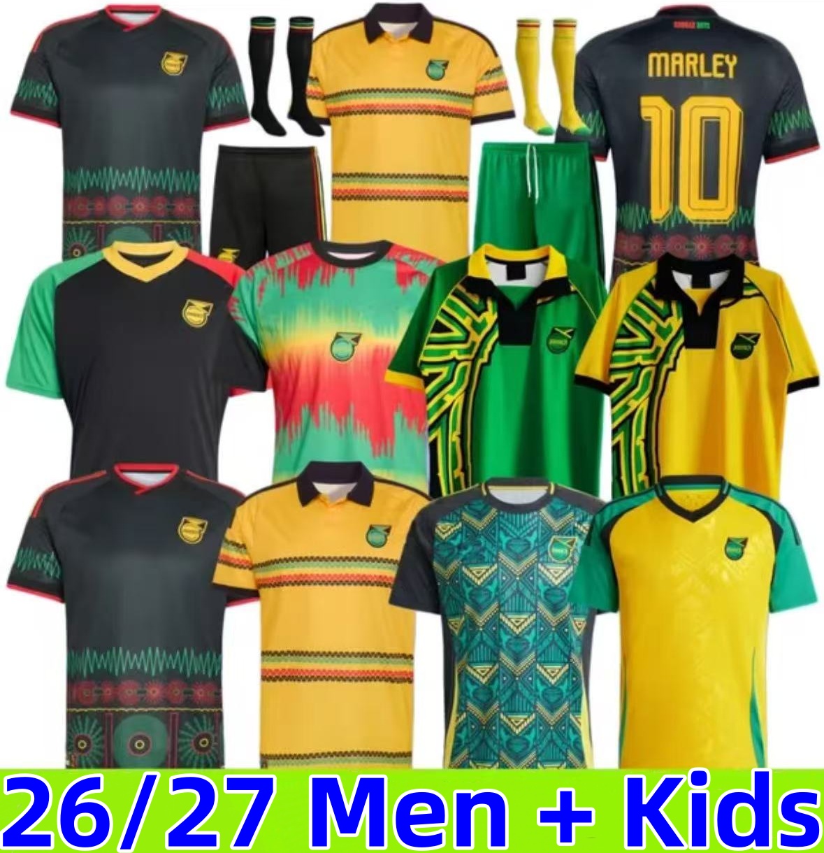 2026 MARLEY Jamaica soccer jerseys 2026 World Cup copa national Team football shirt Training 26 27 Jamaica jerseys MORRISON Camisetas de Futbol Men Kids Kit uniforms