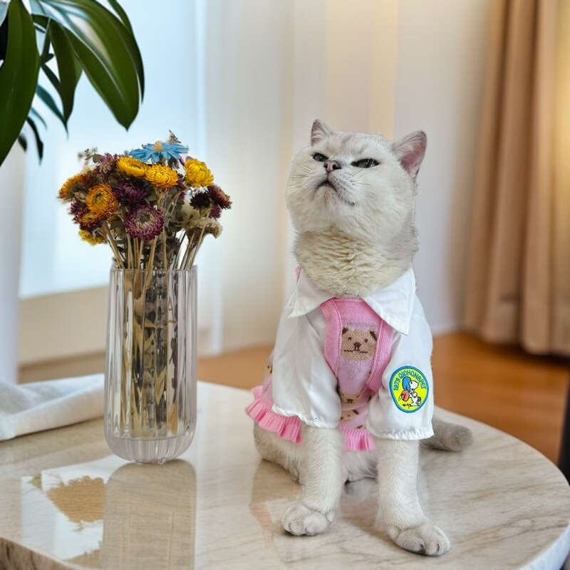 2026 Spring Autumn Pet Knitted Vest Vintage Ruffled Style For Small Medium Dogs Cats French Bulldog German Shepherd Bichon Frise Soft Apparel pupakaIK