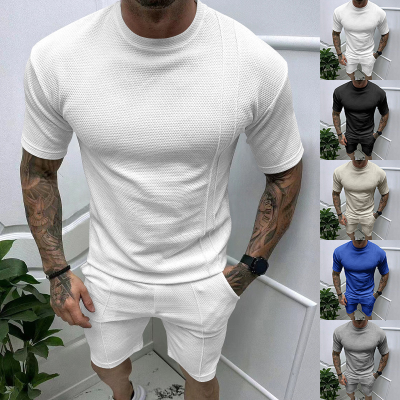 Summer Men's Pullover Crew Neck Top Men's Polo Shortsleeve Shorts Designer Hoodie Designer T-shirt Set Summer Breathable Suit