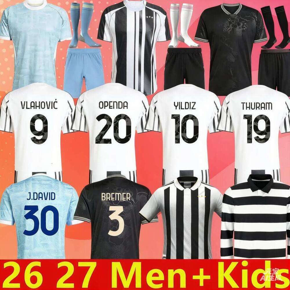 2026 2027 Juventues YILDIZ THURAM Soccer Jersey 26 27 Home away third OPENDA BREMER F.CONCEICAO E.ZHEGROVA VLAHOVIC ADZIC Men KID Fan Player Football shirt