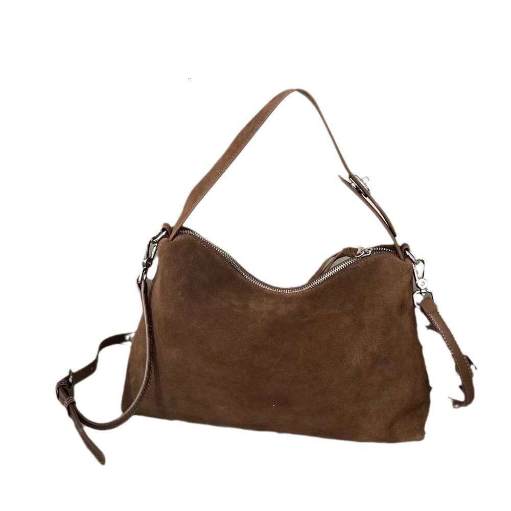 Luxury Shoulder Bags Totes Hobo Autumn And Winter Vintage Suede Pillow Cross Border Handbag Crossbody Genuine Leather Women S New Underarm Bag SENYY