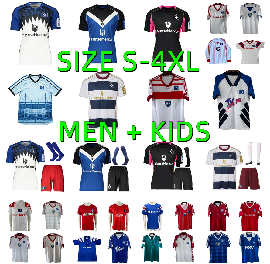 25 26 Hamburger SV Soccer Jerseys retro 1979 1980 1983 1984 1986 1992 1993 DOMPE MEFFERT SELKE PHERAI ELFADLI LEIBOLD GLATZEL 2025 2026 HSV men Kids kit football shirts