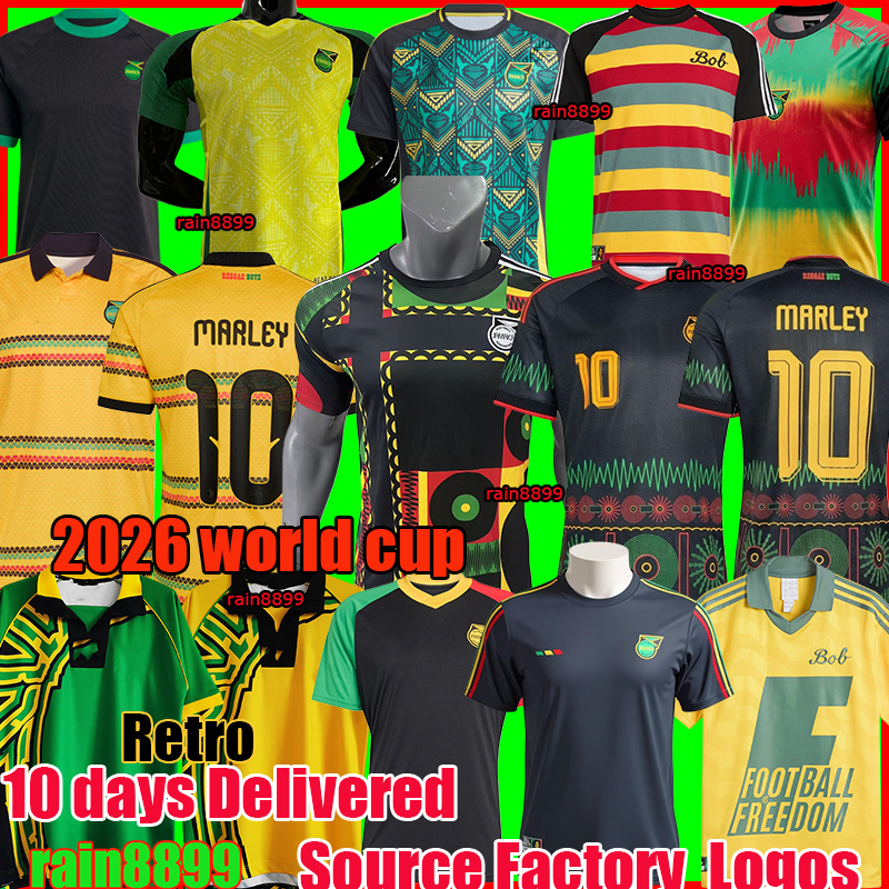 2026 Jamaica soccer jerseys World Cup national football team Bob Marley 10 training shirt 1998 Retro Kit Jamaica 2026 jamaique kids kit pre match lifestyle