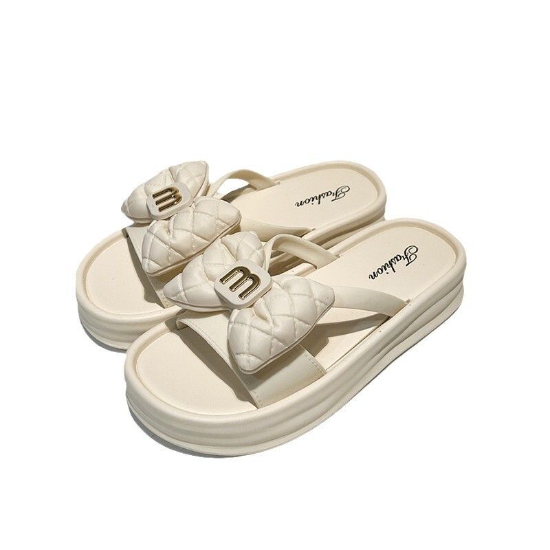 2025 New Women s Summer Flip Flops Korean Version Butterfly M shaped Thick Sole Fashion Designer Slippers Beach Sandals Small High Heels Outdoor Casua