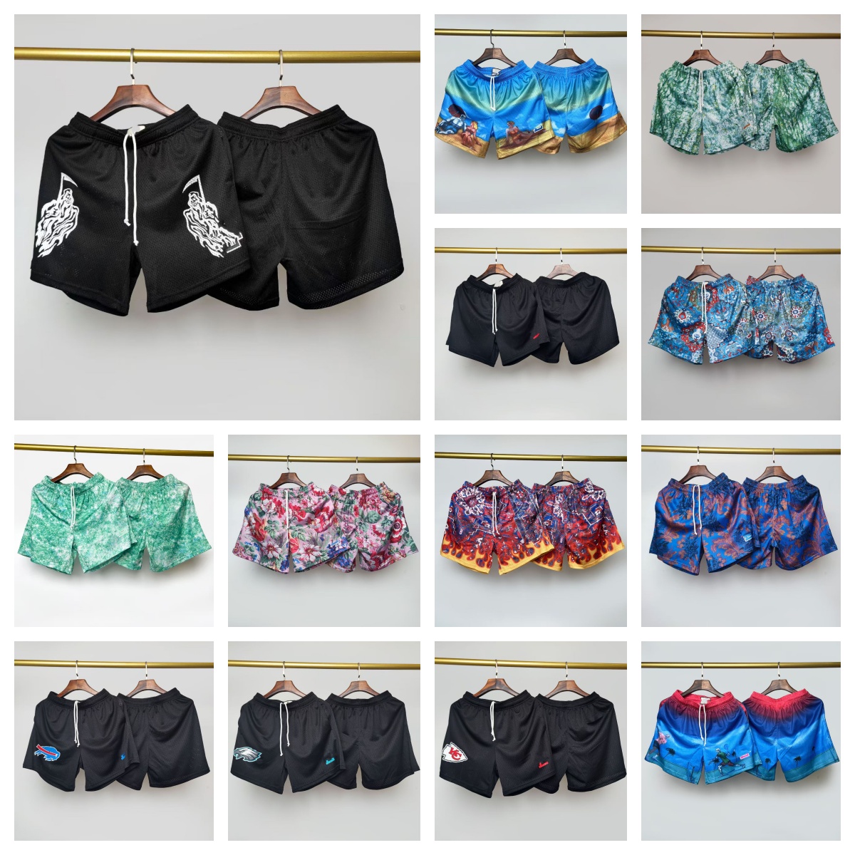 designer shorts mens shorts swim shorts High quality version Beach Mesh Street Sweatpants Basketball men limited swim knee length waist sports training Shorts S-XL