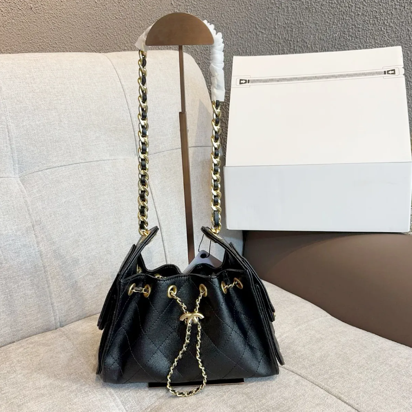 25C Luxury Bag 25 Mini Hobo Bucket Bag Suede Bag Women Designer Shoulder Bag Quilted Caviar Leather Crossbody Bag Designer Golden Chain Purse with Side Pockets