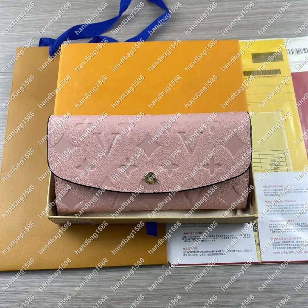 handbag1586 Fashion Designer Wallet Luxury Women Short Purse Embossed Flower Letters Wallets Credit Card Holders Ladies Plaid Money Clutch Bags with Box