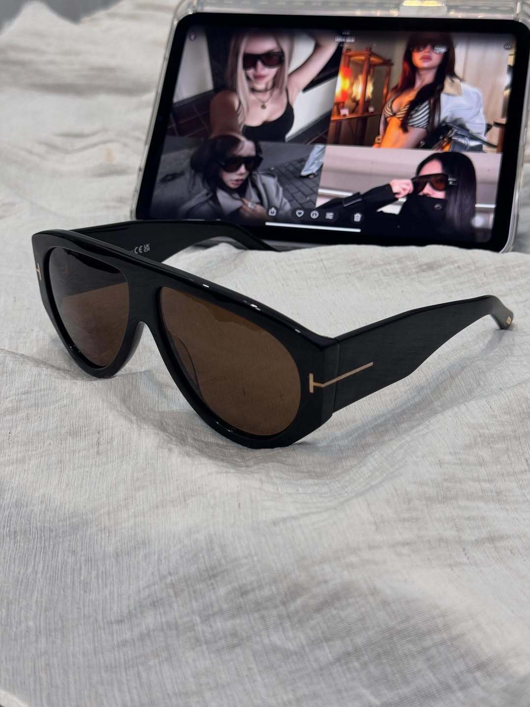 luxury Sunglasses Designer letter womens Mens Goggle senior Eyewear For Women eyeglasses Oval frame Vintage Metal Sun Glasses With Box TF1044