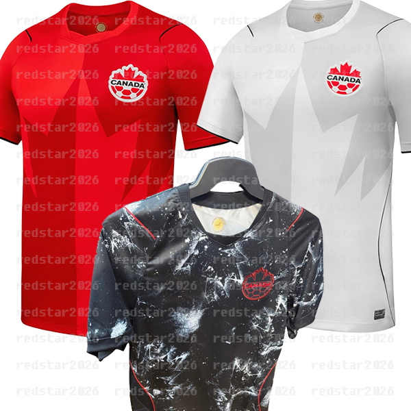 S - 4XL Canada soccer jersey 2026 World Cup Home 26 27 football shirt men kids DAVIES DAVID EUSTAQUIO jerseys kit sets third black