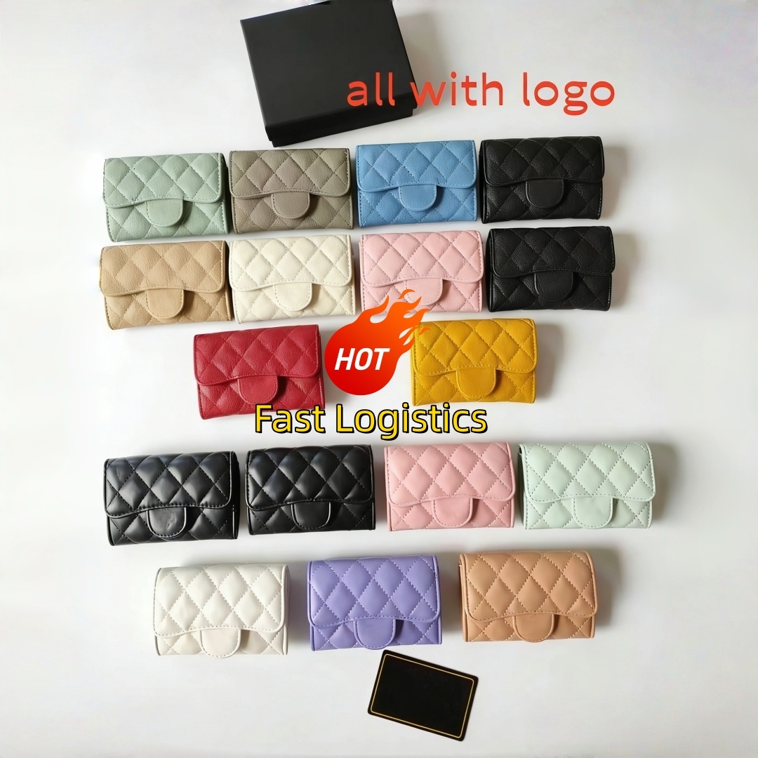 Designer wallet shoulder chanlys bag mini chain wallets double letter solid buckle sheepskin caviar pattern women luxury evening bag handbag mini purse 7750