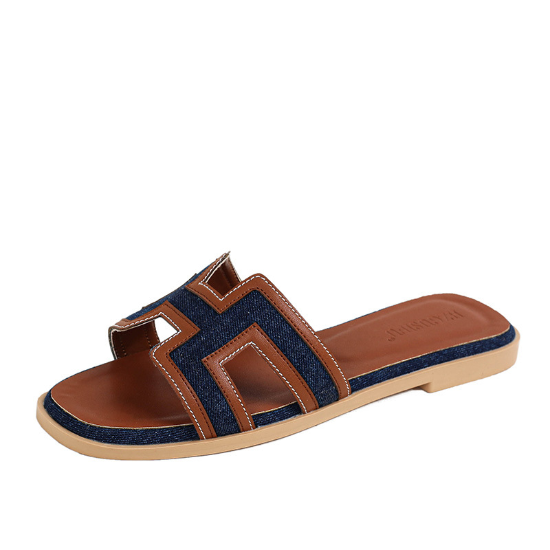 HZGUSIFU Free Shipping 2026 Summer New Casual Fashion Designer Slippers Home Outdoor Fashion Versatile Flat Beach Shoes for Women