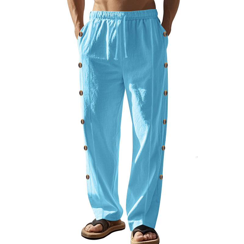 European Essentials Shorts And American Linen Pants Spring Designer Shorts And Autumn Drawstring Waist Side Essential Shorts Buckle Solid Color Daily Men's Pants