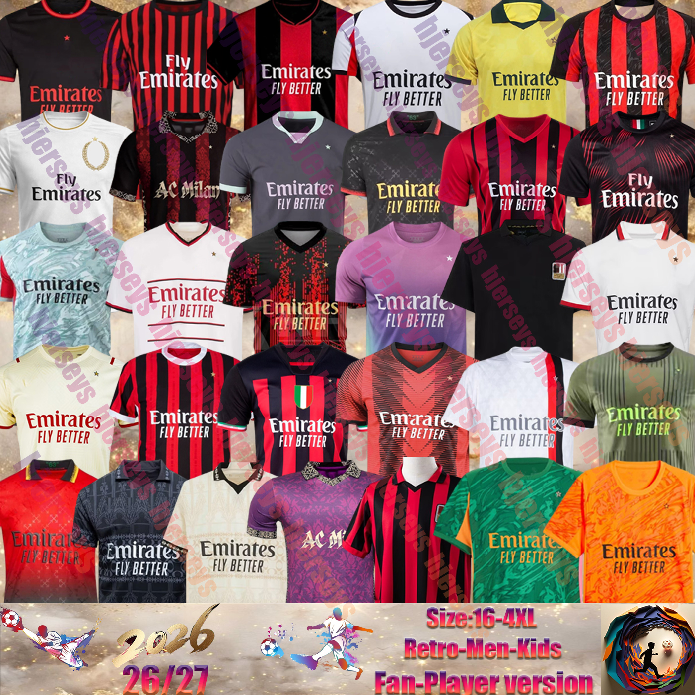 20 21 22 23 24 25 26 27 AC MilLAn Soccer Jersey Special version IBRAHIMOVIC KESSIE MODRIC THEO PULISIC RAFA LEAO NKUNKU Football shirt uniform JASHARI JOAO FELIX FOFAFA