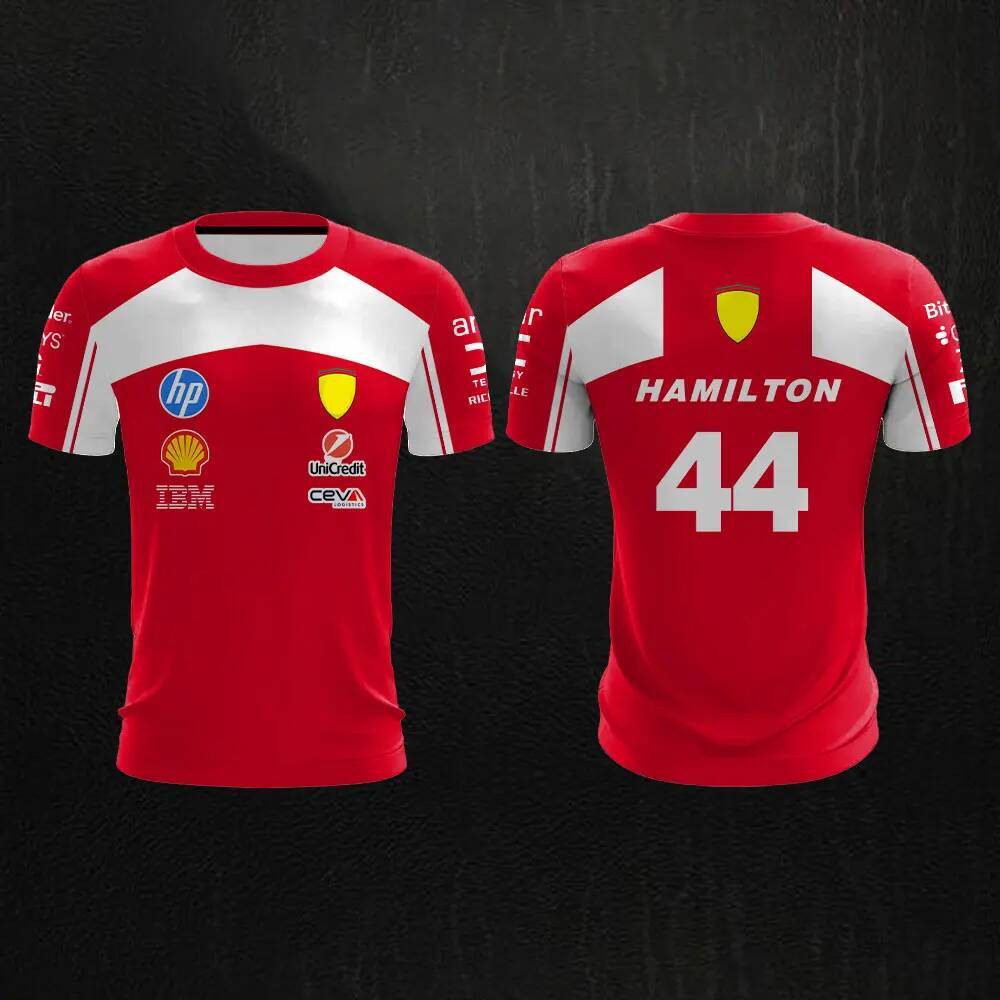 Men's T-Shirts F1 Racing Outdoor Extreme Sports Quick Drying T-shirt HAMILTON 44 Driver Hot Jersey Oversized Short Ssleeved Mens Shirt