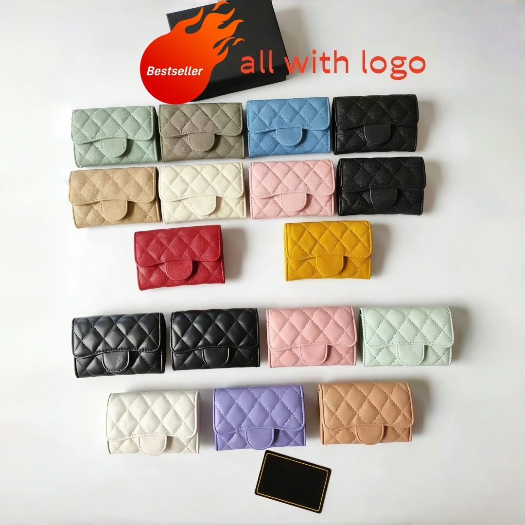 Designer wallet shoulder minichaneies bag mini chain wallets double letter solid buckle sheepskin caviar pattern women luxury evening bag handbag mini purse 7750