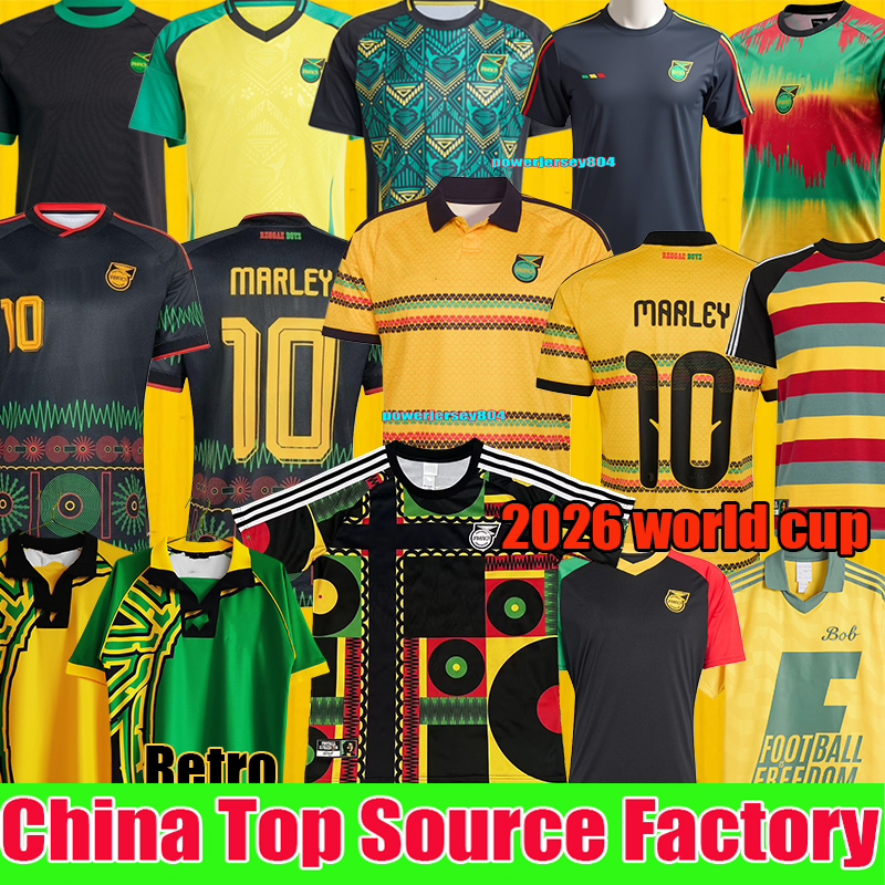 MARLEY Jamaica soccer jerseys 2026 world cup copa national football shirts trainning 2026 Jamaica jersey Retro Kit 1998 home away pre match maillot ja