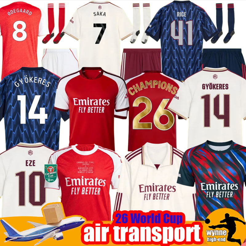 25 26 SAKA NWANERI soccer jerseys Fans Player version ODEGAARD HAVERTZ ZINCHENKO LEWIS-SKELLY 2025 football shirt Men Kids sets RICE CALAFIORI ArSeN top kit jersey
