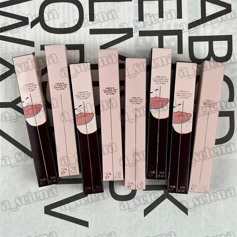 Lip Gloss Collagen Lip Bath Enhanced Lip Plumping Effect WALK OF NO SHAME MEDIUM ROSY GLOW 8 Colors Nutritious Liquid Lipstick 7.9ml
