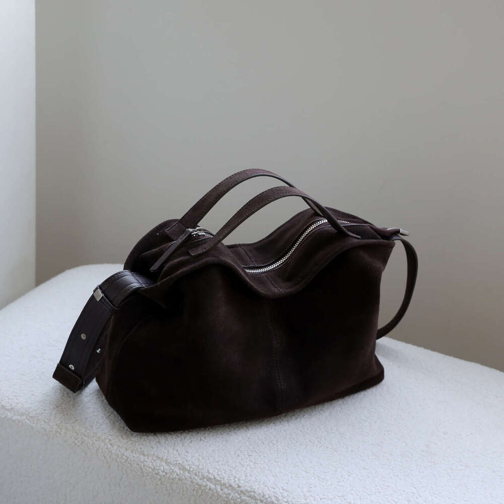 Luxury Shoulder Bags Totes Hobo Autumn Winter Lazy Style Suede Cowhide Tote Commuting Handheld Crossbody Genuine Leather Women S Bag SENYY