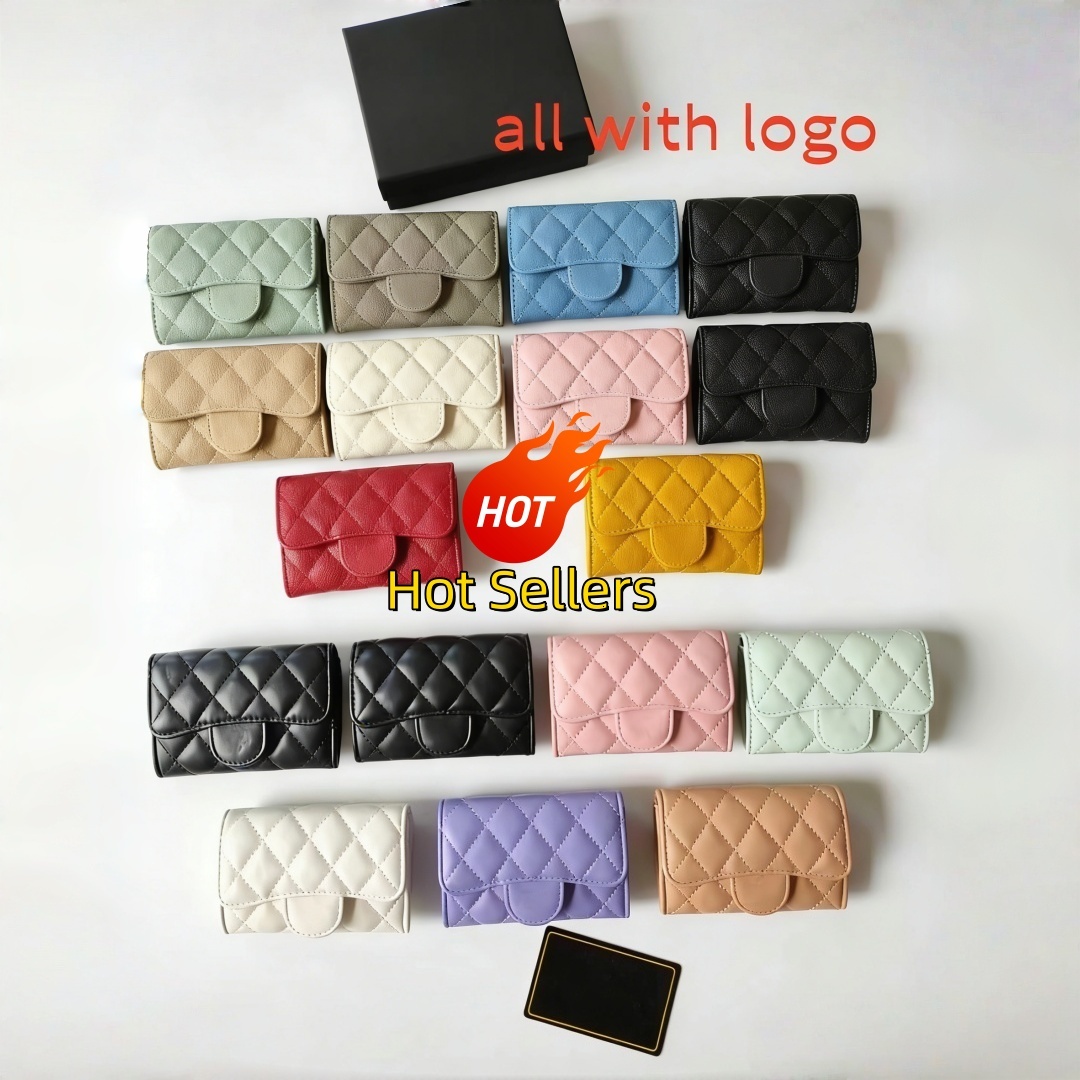Fashion wallet shoulder minichaneies bag mini chain wallets double letter solid buckle sheepskin caviar pattern women luxury evening bag handbag mini purse 7750