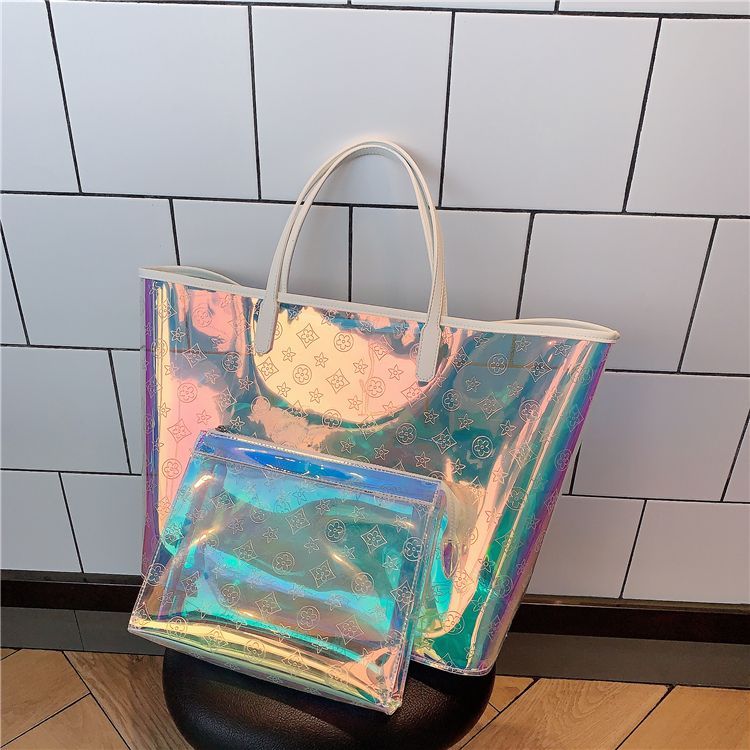 Transparent Pvc Shoulder Bag Is A Reusable Beach Shopping Bag Suitable For Women 2026