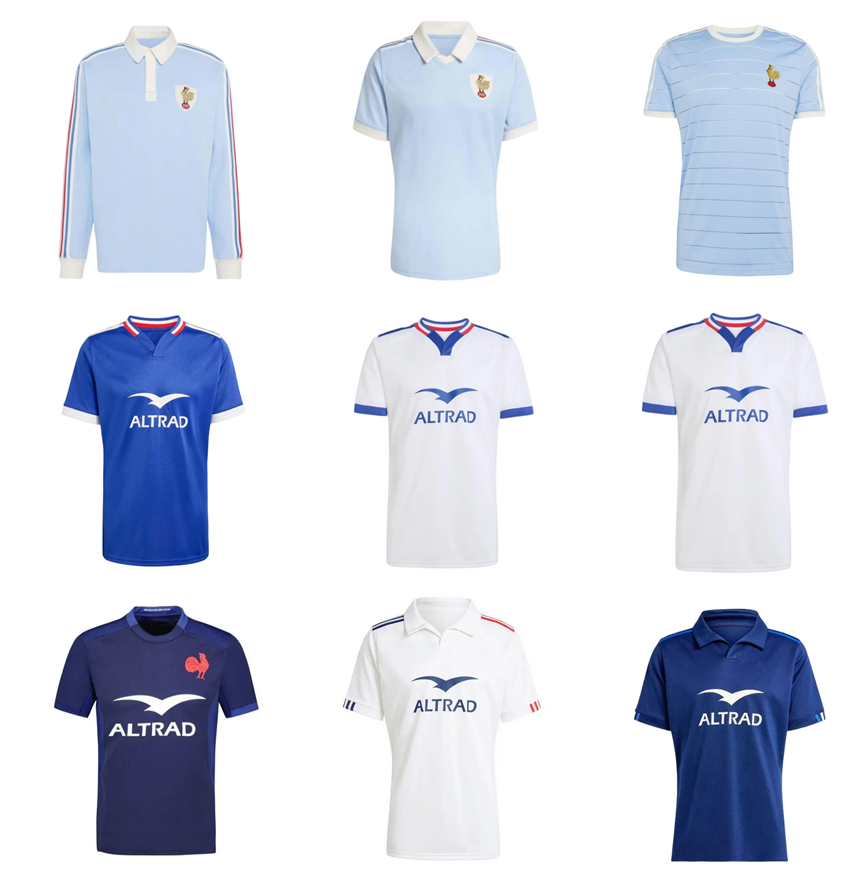 2025 2026 2027 French Super Rugby Jerseys France 120 anniversary shirt Crunch 120 ans Thailand top Quality 25 26 27 Rugby Jersey Maillot de Foot BOLN shirts vest