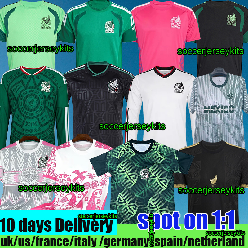 Green Mexico 2026 Gold Cup Concept Kit Goalkeeper RAUL LOZANO long sleeve fans player kits Mexiko kids shirt peacock chicharito MEXICAN Maillot de football mexique