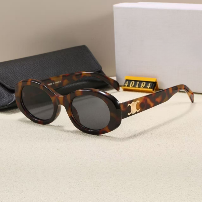 Fashion Luxury Designer Sunglasses Brand Men's and Women's Small Squeezed Frame Glasses Premium UV 400 Polarized Sunglasses with box