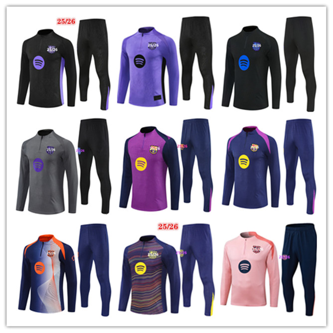 2025 2026 2027 Barcelonaes soccer TRACKSUIT LAMINE YAMAL soccer training suit 2025/26 Barce soccer tracksuit training suit men and kids SET tracksuit
