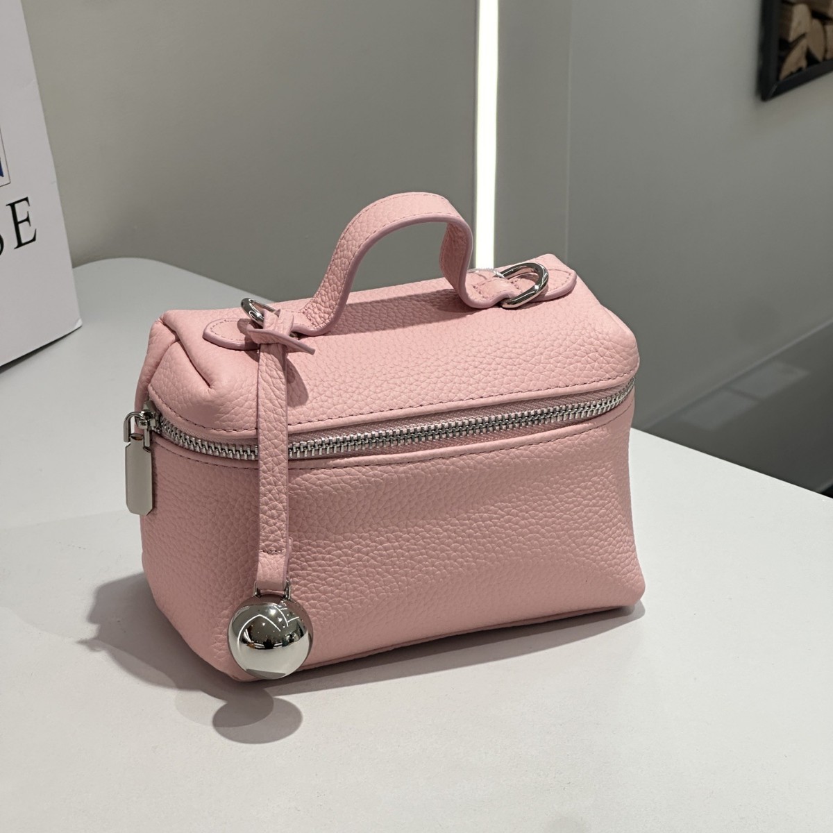 260GY227 Genuine Leather Cotton and Linen Mixed Coating Canvas Custom Pattern Letters Satchel Bag Vintage Shoulder Tote Commuter Handbag