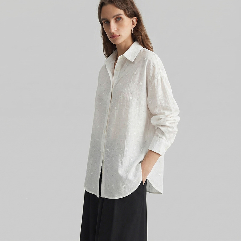 Designer T-shirt European And American Style Solid Color Crepe Long Sleeve Shirt Polo Autumn Loose Blouse Cardigan Designer Hoodie For Women