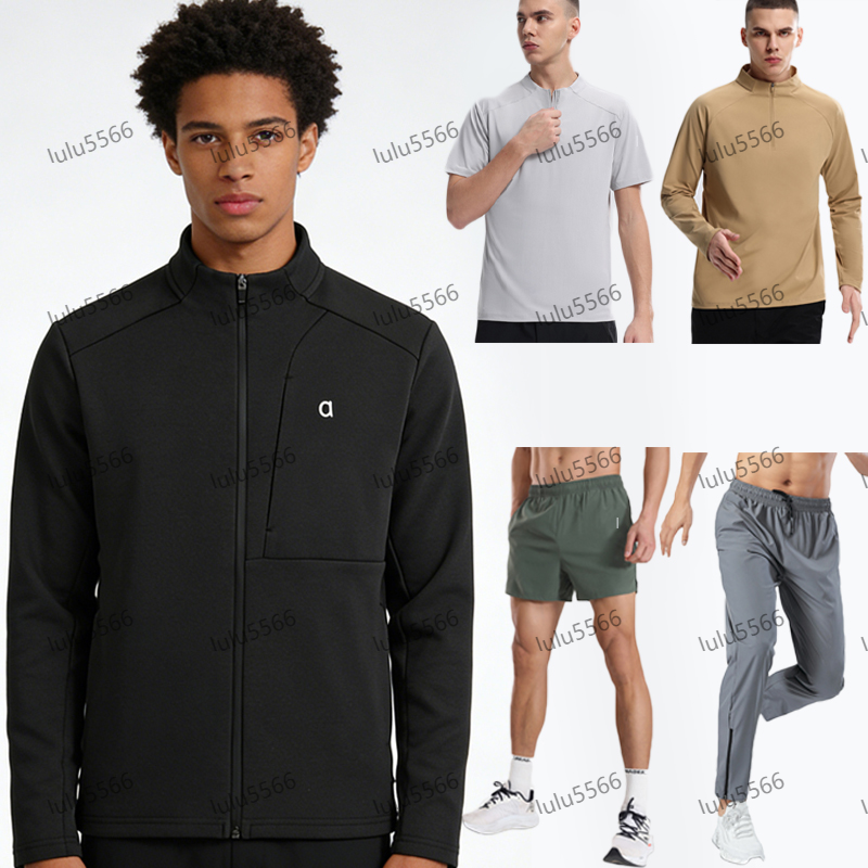 Yoga designer jacket for men tracksuit quick-dry short sleeve sports jumper pants speed up shorts quarter zip long sleeve mens clothes sweatsuit workout sets Outfit