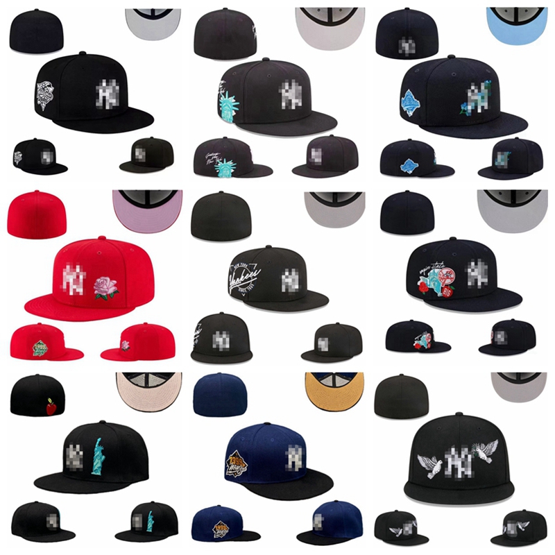 NYC letter Baseball caps women men gorras bones aba reta touca toca Flat Full Closed Fitted Hats