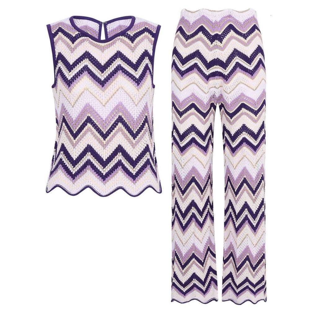 Women S Set Fashion O Neck Long Sleeve Short Tops Slip Stripe Waist Knitted Dress Loose Pants Evening Party Autumn New MAKOUFEI