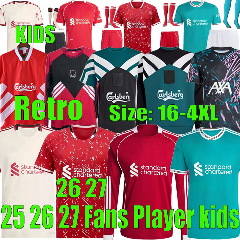 25 26 27 Liveropool LFC ISAK WIRTZ EKITIKE M.SALAH VIRGIL soccer jerseys RIO MAC ALLISTER GAKPO SZOBOSZLAI Long Sleeve Football Jersey Player tracksuit Mens Kids Kits