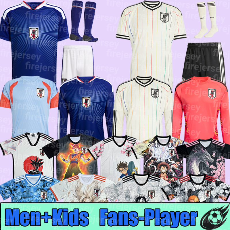 Japan jersey 2026 World Cup Soccer Jerseys Classic Cartoon Tracksuit Training KARAMAN KUBO More Breathable Football Shirt men kids kit set ATOM TSUBASA JAPAN HONDA