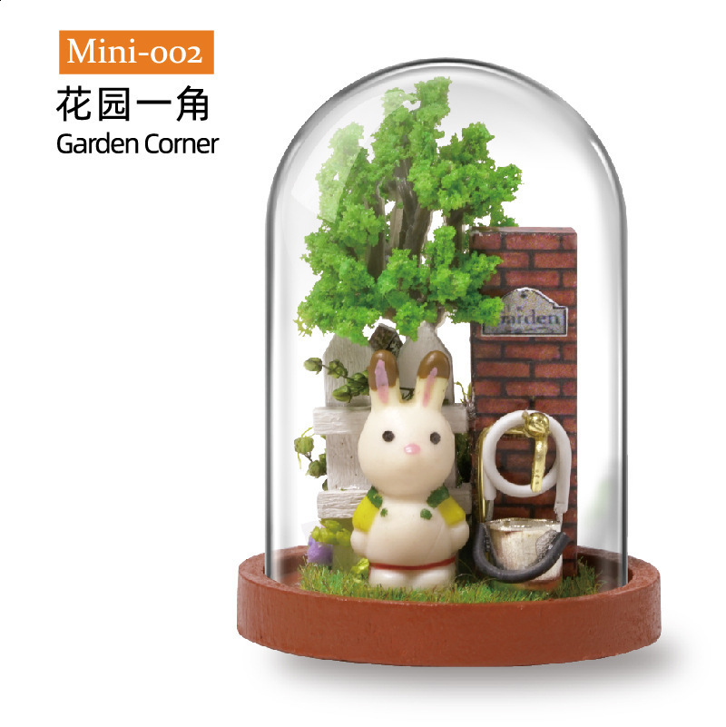 Cutebee DIY House Wooden Doll Houses Miniature Dollhouse Furniture Kit with LED Toys for Children Christmas Gift Mini House 201217