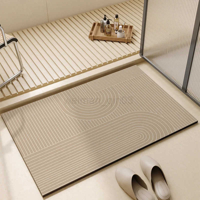 VIKAMA Bathroom mat absorbent diatom mud mat wabi-Sabi dirt resistant wear resistant foot mat quick dry non-slip mat H260316