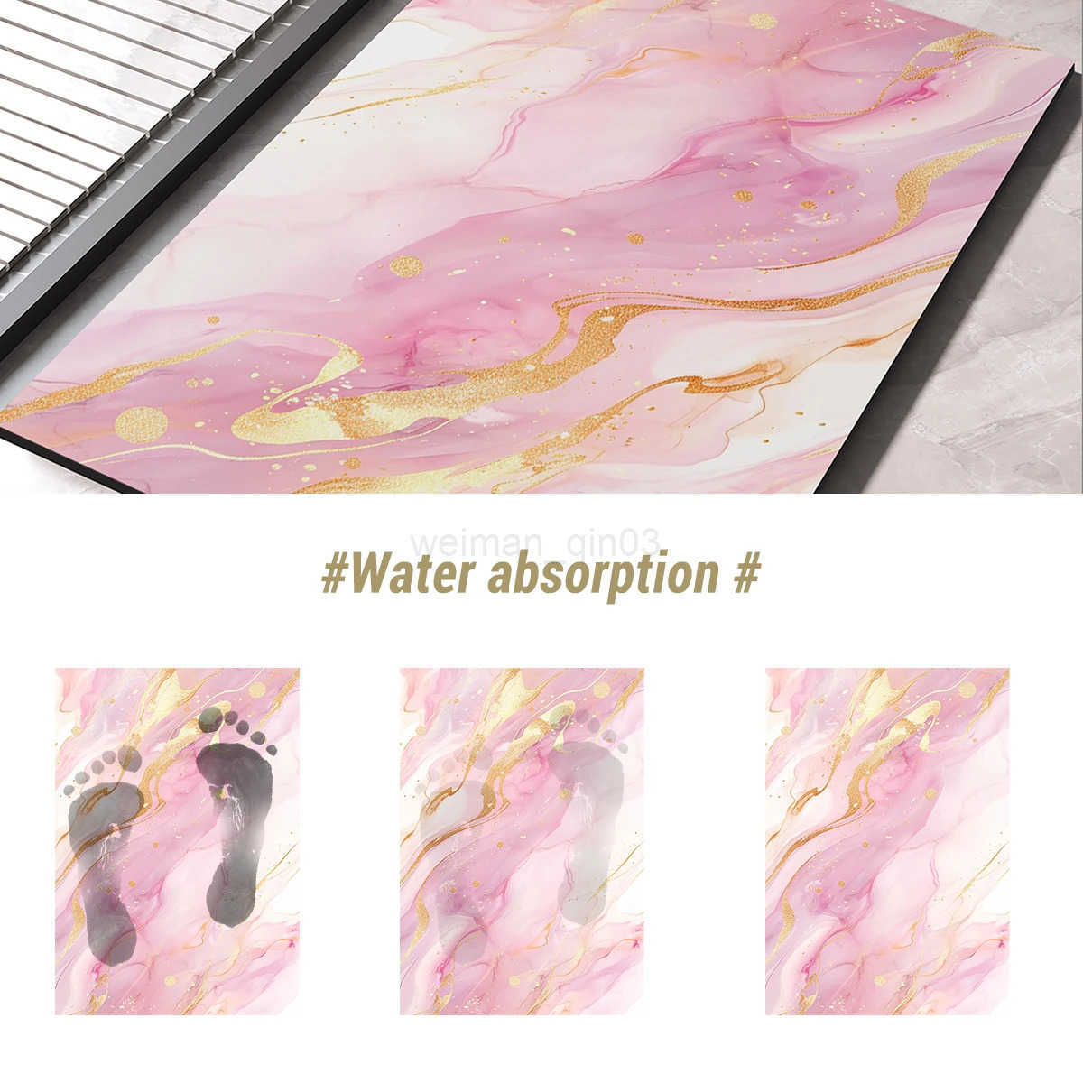 Diatomaceous Earth Bath Mat Absorbent Bathroom Rug Non Slip Foot Mats Quick Dry Shower Floor Pad Toilet Carpet Washable H260316